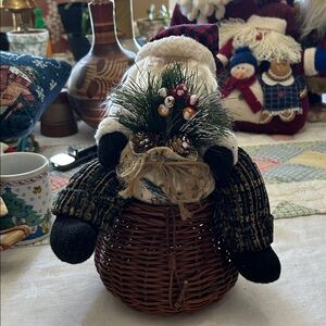 Festive Santa Basket with Camo accents